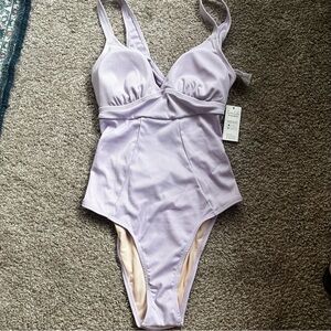Cupshe Lavender One Piece Swimsuit SZ LG